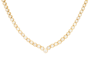 COLLIER, 18K guld, briljantslipade diamanter doserade ca 3,73 ctv, ca TW-W/VS-SI, längd 37 cm, vikt 29,7 g. på auktion i Stockholm, Stockholms län hos Kaplans Auktioner