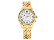 LONGINES, Charles Lindbergh, Replica av "Hour Angle Watch", Cal L989, Serie nr. 58051196, Ref nr. 989.5216, Boett nr. 24763441, herrur, 38 mm, 18K guld, automatisk, mineralglas, emaljurtavla, öppningsbar bakboett med glasad innerboett, originallänk i 18K guld, längd 210 mm, totalvikt 129,6