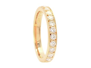ALLIANSRING, 18K guld, briljantslipade diamanter ca 0,42 ctv, ca TW-W/VS-SI, stl 16,5 mm, vikt 3,8 g.