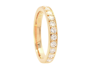 ALLIANSRING, 18K guld, briljantslipade diamanter ca 0,42 ctv, ca TW-W/VS-SI, stl 16,5 mm, vikt 3,8 g. på auktion i Stockholm, Stockholms län hos Kaplans Auktioner