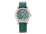 CHOPARD, Happy Sport, "Harrods Edition", Cal 11 1/2 ´´´´ (SW 300-1), Serie nr. 4040306, Ref nr. 278559-6014, Boett nr. 8559, unisex, 36 mm, stål/guld, automatisk, safirglas, datum, MOP, briljanter (5 st. TW/VVS, ca 0,24 ctv, 2 st. Tsavorite), briljantkrans (38 st. TW/VVS, ca 1,96 ctv), kro