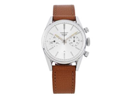 HEUER, Carrera 45 (T Swiss), Cal Valjoux 92, Serie nr. 74481, Ref nr. 3647 S, kronograf, herrur, 35,3 mm, stål, manuell, plexiglas, urverk och boett signerad "Heuer Leonidas SA", läderband, ca 1967.