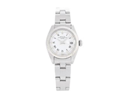 ROLEX, Oyster Perpetual, Date (-T Swiss T-), Ref nr. 6917, Serie nr. 7305037, Cal 2030, Verk nr. 153881, Boett nr. 6900, damur, 26 mm, stål/vitguld, automatisk, plexiglas, datum, Oysterlänk (utbytt/2003), viklås, Ref nr. 78240-AD3/590 B, servad december 2025, ca 1982, box (skadad).