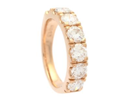 ALLIANSRING, 18K guld, 7 briljantslipade diamanter 1,79 ctv, R-W/VVS-SI, stl 16,5 mm, vikt 5,9 g.