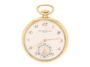 PATEK PHILIPPE & Co, Genève, fickur, 44,5 mm, Serie nr. 199485, Boett nr. 417420, 18K guld, ankargång, renover på auktion i Stockholm, Stockholms län hos Kaplans Auktioner
