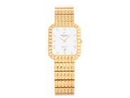 RAYMOND WEIL, Nabucco, Ref nr. 4707, midsize, 28 x 30 mm, doublé, quartz, safirglas, datum, integrerad originallänk, viklås, ca 1998, box, ytterkartong.