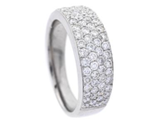 STRÖMDAHLS, ring, 18K vitguld, 68 briljantslipade diamanter 1,00 ctv, TW/VS-SI, stl 17,25 mm, vikt 6,7 g.