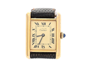 must de CARTIER, Tank, Cal 78/1-(ETA 2512-1), Boett nr. 3 171445, damur, 20.5 x 20 (28) mm, förgyllt silver (d på auktion i Stockholm, Stockholms län hos Kaplans Auktioner
