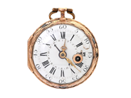 DUCHËNE, Paris, fickur, 46 mm, 18K guld, spindelgång, nyckeldragare, datum, skadad urtavla, defekt (går ej, ak på auktion i Stockholm, Stockholms län hos Kaplans Auktioner