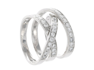 STRÖMDAHLS, ring, 18K vitguld, 45 briljantslipade diamanter 1,00 ctv, TW/VS-SI, stl 17,25 mm, vikt 8,5 g. på auktion i Stockholm, Stockholms län hos Kaplans Auktioner
