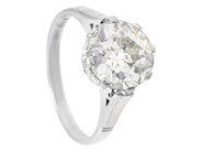 ENSTENSRING, 18K vitguld, gammalslipad diamant ca 2,5 ct, ca TCa(K)/P2, Gunnar Fahlström, Stockholm, stl 16,5 på auktion i Stockholm, Stockholms län hos Kaplans Auktioner