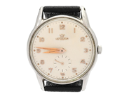 LEMANIA, herrur, 34 mm, s.k. "Honeycomb Dial", Cal 3000, Serie nr. 1066984, Boett nr. 908/1, stål, manuell, pl på auktion i Stockholm, Stockholms län hos Kaplans Auktioner