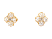 ÖRHÄNGEN, 18K guld, 10 antikslipade diamanter ca 1,20 ctv, ca TW-TCr/VS-SI, antika, höjd 9 mm, vikt 2,5 g, sti på auktion i Stockholm, Stockholms län hos Kaplans Auktioner