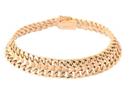 ARMBAND, 18K guld, fiskbenslänk, Stockholm 2004, bredd 9 mm, längd 17 cm, vikt 28,8 g.