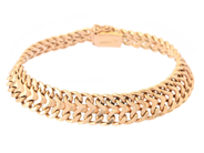 ARMBAND, 18K guld, fiskbenslänk, Stockholm 2004, bredd 9 mm, längd 17 cm, vikt 28,8 g. på auktion i Stockholm, Stockholms län hos Kaplans Auktioner