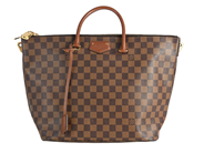 LOUIS VUITTON, Belmont Bag, damier ebene, guldfärgade beslag, 26x39x16 cm, märkt DR4164, år 2014, kvitto från på auktion i Stockholm, Stockholms län hos Kaplans Auktioner