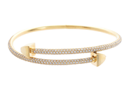 RARE JEWELRY, armband, Gaia Twin Pavé, 18K guld, briljantslipade diamanter 2,42 ctv, ca TW/VS-SI, 2 prinsessli på auktion i Stockholm, Stockholms län hos Kaplans Auktioner