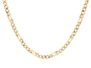 HALSKEDJA, 18K guld, figarolänk, Italien, längd 50 cm, vikt 24,6 g.
