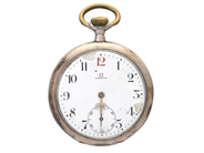 OMEGA, "Rödtolva" fickur, 51 mm, Serie nr. 5046143, Boett nr. 57942990, silver (800), ankargång, defekt, skada på auktion i Stockholm, Stockholms län hos Kaplans Auktioner