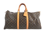 VÄSKA, LOUIS VUITTON, Keepall 55, monogram canvas, guldfärgade beslag, 55x 26x25 cm, märkt SD852, år 1985, ej på auktion i Stockholm, Stockholms län hos Kaplans Auktioner