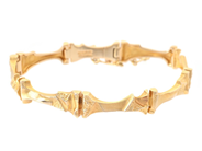 LAPPONIA, armband, Mukka, 18K guld, Björn Weckström, Finland 1989, längd 17,5 cm, vikt 21,7 g, säkerhetskedja. på auktion i Stockholm, Stockholms län hos Kaplans Auktioner