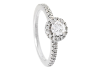 RING, palladium, briljantslipad diamant 0,35 ct, River(E)/IF, GIA Diamond Dossier 2307761407, 30 briljantslipa på auktion i Stockholm, Stockholms län hos Kaplans Auktioner