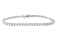 TENNISARMBAND, 18K vitguld, 56 briljantslipade diamanter ca 2,20 ctv, ca TW-W/VVS-VS, längd 16 cm, vikt 10,3 g på auktion i Stockholm, Stockholms län hos Kaplans Auktioner