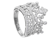STRÖMDAHLS, ring, 18K vitguld, briljantslipade diamanter 1,10 ctv, TW/VS-SI, stl 17,5 mm, vikt 7,1 g. på auktion i Stockholm, Stockholms län hos Kaplans Auktioner