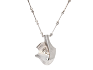 LAPPONIA, collier, Man In The Crater, sterlingsilver, Finland, höjd 40 mm, längd 46,5 cm, vikt 24,3 g. på auktion i Stockholm, Stockholms län hos Kaplans Auktioner