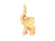 OLE LYNGGAARD, hänge, elephant pendant medium, 18K guld, briljantslipad diamant 0,01 ct, TW/VS, höjd 25 mm, vi på auktion i Stockholm, Stockholms län hos Kaplans Auktioner