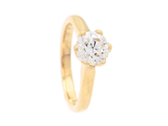 ENSTENSRING, 18K guld, briljantslipad diamant 1,00 ct, TW(G)/VS1, GIA laserinskription 7473603039, Guveau AB, på auktion i Stockholm, Stockholms län hos Kaplans Auktioner