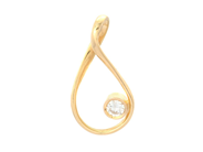 HÄNGE, 18K guld, briljantslipad diamant ca 0,15 ct, ca TW/VS, höjd 23 mm, vikt 1,9 g, diamanten är skadad. på auktion i Stockholm, Stockholms län hos Kaplans Auktioner