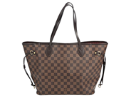 LOUIS VUITTON, VÄSKA, Neverfull MM, Damier Ebene, guldfärgade beslag, 47x28x14 cm, märkt SF2168, år 2018, inne på auktion i Stockholm, Stockholms län hos Kaplans Auktioner