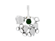 HÄNGE, sterlingsilver, aventurin kvarts, Nordisk Kokusai, Stockholm 1975, höjd 4,5 cm, bredd 3,5 cm, vikt 13,2 på auktion i Stockholm, Stockholms län hos Kaplans Auktioner