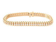 ARMBAND, 14K guld, 62 briljantslipade diamanter ca 2,00 ctv, ca TW-Cr/VS-P, längd 18 cm, vikt 22,0 g. på auktion i Stockholm, Stockholms län hos Kaplans Auktioner