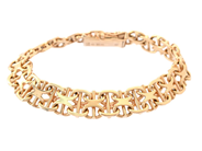 ARMBAND, 18K guld, X-länk med stav, Franzens guldsmedsverkstad, Stockholm 1967, längd 18 cm, vikt 29,2 g. på auktion i Stockholm, Stockholms län hos Kaplans Auktioner