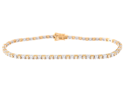 TENNISARMBAND, 18K guld, delvis rodinerat, briljantslipade diamanter 1,41 ctv, ca TW-TCR samt Light Yellow/VS- på auktion i Stockholm, Stockholms län hos Kaplans Auktioner