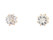 ENSTENSÖRHÄNGEN, 18K guld, gammalslipade diamanter ca 1,30 ctv, ca TCa(K-L)/VS-SI, vikt 1,5 g, skadad klo, nat på auktion i Stockholm, Stockholms län hos Kaplans Auktioner