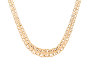 COLLIER, 18K guld, doserad X-länk med stav 6,5 -11 mm, Köping 1991, längd 44 cm, vikt 24,5 g. på auktion i Stockholm, Stockholms län hos Kaplans Auktioner