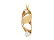 HÄNGE, 14K guld, briljantslipad diamant ca 0,85 ct, ca TCa(K)/VS, briljantslipad diamant ca 0,20 ct, ca W/VS, på auktion i Stockholm, Stockholms län hos Kaplans Auktioner