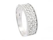 RING, platina, briljantslipade diamanter 0,55 ctv, ca W-Ca/SI-P, stl 16,75 mm, vikt 4,4 g. på auktion i Stockholm, Stockholms län hos Kaplans Auktioner