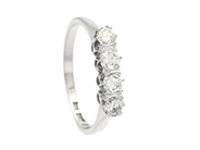 RING, 18K vitguld, 4 briljantslipade diamanter 0,51 ctv enligt gravyr, ca TW-Ca/SI-P, Rosengren & Eriksson, St på auktion i Stockholm, Stockholms län hos Kaplans Auktioner