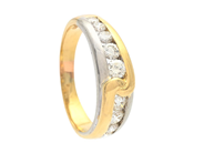 SALVINI, ring, 18K guld/vitguld, 10 briljantslipade diamanter ca 0,80 ctv, ca TW-TCr/VS, stl 18,25+ mm, vikt 6 på auktion i Stockholm, Stockholms län hos Kaplans Auktioner