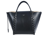 ALAÏA, VÄSKA, Le Hinge Small, svart kalvskinn, silverfärgade beslag, 23x24x14 cm, tag, inner pochette, 20x11,5 på auktion i Stockholm, Stockholms län hos Kaplans Auktioner