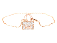 HERMÈS, ARMBAND, Amulettes Constance bracelet, 18K roséguld, 43 briljantslipade diamanter 0,44 ctv, serienr 21 på auktion i Stockholm, Stockholms län hos Kaplans Auktioner