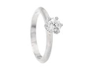 ENSTENSRING, 18K vitguld, briljantslipad diamant 0,52 ct, R(E)/IF, GIA Diamond Grading Report 2146018384, stl på auktion i Stockholm, Stockholms län hos Kaplans Auktioner