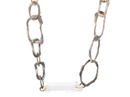 BJØRG, collier, sterlingsilver, bergskristall, längd 80 cm, vikt 74,6 g. på auktion i Stockholm, Stockholms län hos Kaplans Auktioner