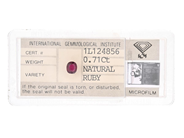 Ädelstenar - RUBIN, ovalslipad 0,71 ct - View 1