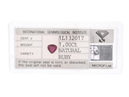 Ädelstenar - RUBIN, droppslipad 1,00 ct - View 1