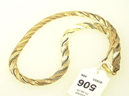 Pantvaror, 1 Collier flätat ca 42cm 18K. Vikt 20,1g, i auktion: Pant – Onsdag 29 juni 2005